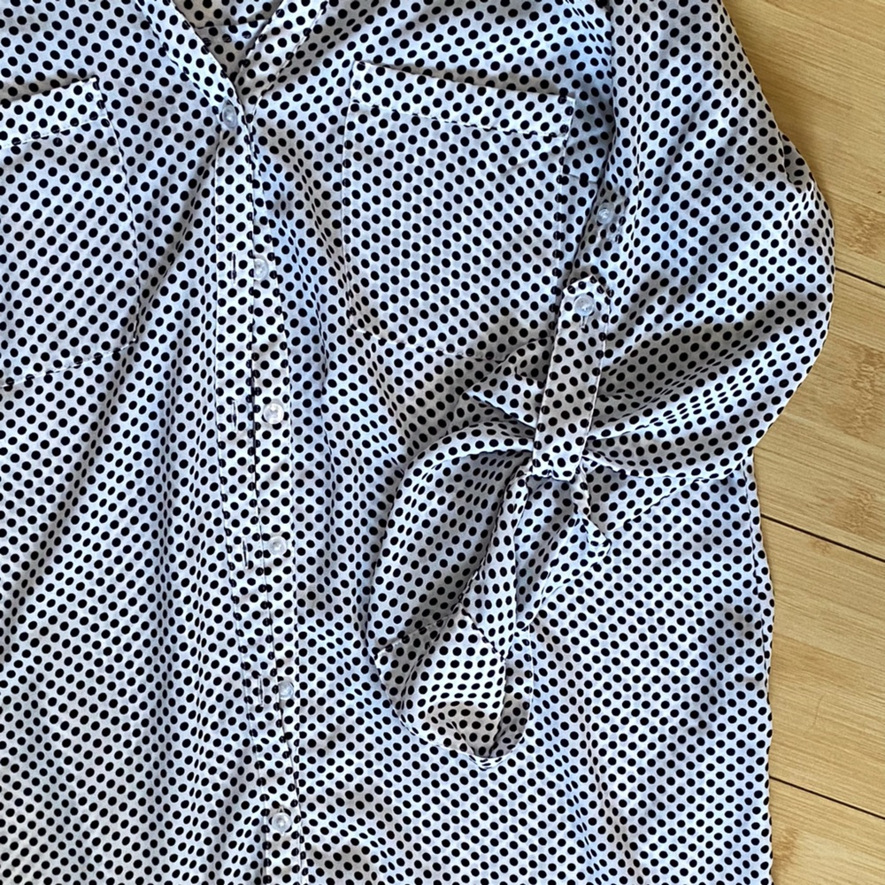 EXPRESS Portofino Polka Dot Blouse